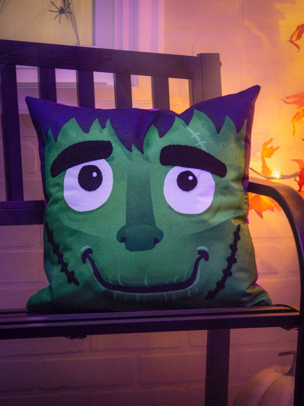 Halloween Pillow Cover FRANKENSTEIN 18" Interchangeable  Indoor/Outdoor
